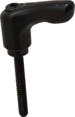 KIPP - #10-24, 0.55" Hub Diam, Zinc Die Cast (Steel Components) Threaded Stud Adjustable Clamping Handle - 1.38" Stud Length, 1.85" OAL, 1.22" High - Apex Tool & Supply
