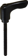 KIPP - #10-32, 0.55" Hub Diam, Zinc Die Cast (Steel Components) Threaded Stud Adjustable Clamping Handle - 1.97" Stud Length, 1.85" OAL, 1.22" High - Apex Tool & Supply