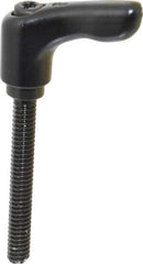 KIPP - 1/4-20, 0.55" Hub Diam, Zinc Die Cast (Steel Components) Threaded Stud Adjustable Clamping Handle - 1.97" Stud Length, 1.85" OAL, 1.22" High - Apex Tool & Supply