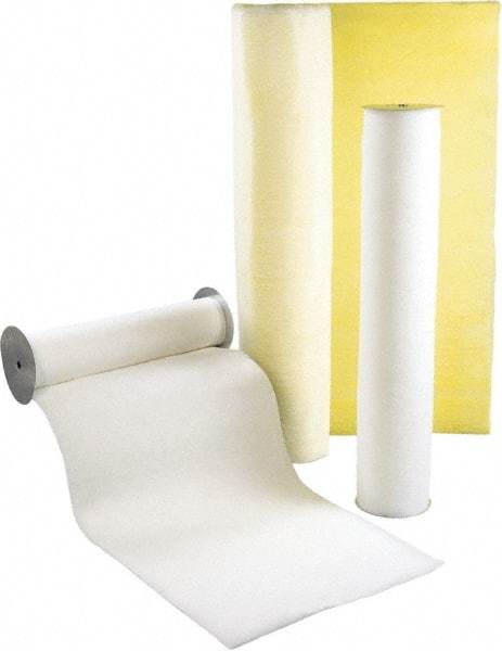 Made in USA - 65' Long x 43-7/8" Wide x 3/4" Thick Synthetic Automatic Air Filter Media Roll - MERV 4, 72% Arrestance Efficiency, 500 FPM Max Air Flow, 0.07" wpg Init Resist, 1" wpg Final Resist, Use with Paint Booths - Apex Tool & Supply