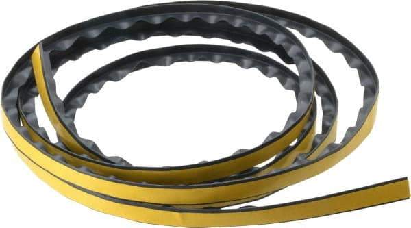 Pemko - 7' Long x 7/16" Wide, Adhesive Astragal/Meeting Stile Seals Weatherstripping - 1-3/4" Door Thickness, Silicone, Dark Brown Finish - Apex Tool & Supply