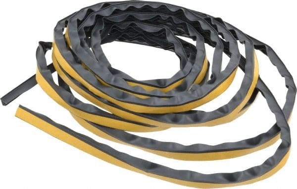 Pemko - 17' Long x 1/2" Wide, Adhesive Perimeter Gasketing Weatherstripping - 1-3/4" Door Thickness, Silicone, Dark Brown Finish - Apex Tool & Supply