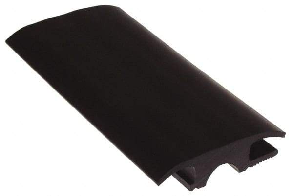 Pemko - 36" Long x 2-3/4" Wide x 23/32" High, Carpet-Tile Threshold - Vinyl Black Finish - Apex Tool & Supply