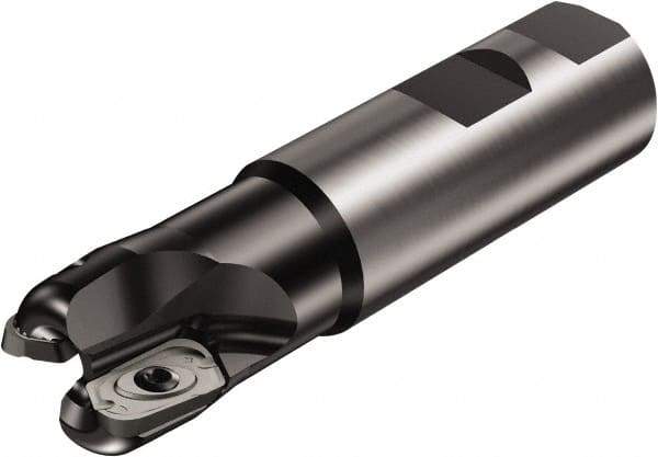 Sandvik Coromant - 1-1/2" Cut Diam, 18mm Max Depth of Cut, 1-1/2" Shank Diam, 6.31" OAL, Indexable Square Shoulder End Mill - Multiple Insert Styles, Weldon Shank, 90° Lead Angle, Through Coolant, Series CoroMill 790 - Apex Tool & Supply