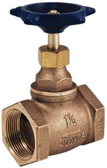 Legend Valve - 1" Pipe, FNPT Ends, Brass Rising Stem Globe Valve - Bronze Disc, Bolted Bonnet, 200 psi WOG, 125 psi WSP, Class 125 - Apex Tool & Supply