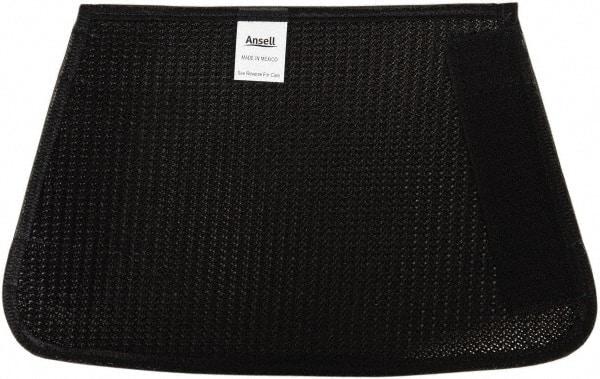 Ansell - Size Universal, Black Cane Mesh Chemical & Puncture Resistant Sleeve - 8" Long Sleeve, Cut Resistance Level 3, Elastic Opening at Both Ends - Apex Tool & Supply