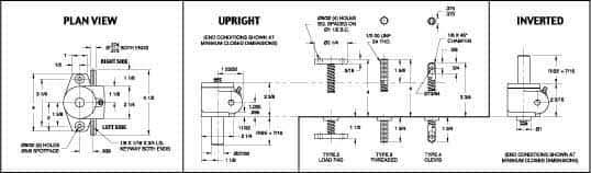 Joyce/Dayton - 1/4 Ton Capacity, 3" Lift Height, Upright Mechanical Screw Actuator - Threaded End - Apex Tool & Supply