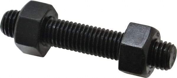 Value Collection - 5/8-11, 3-1/2" Long, Uncoated, Steel, Fully Threaded Stud with Nut - Grade B7, 5/8" Screw, 7B Class of Fit - Apex Tool & Supply