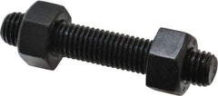 Value Collection - 5/8-11, 3-1/2" Long, Uncoated, Steel, Fully Threaded Stud with Nut - Grade B7, 5/8" Screw, 7B Class of Fit - Apex Tool & Supply