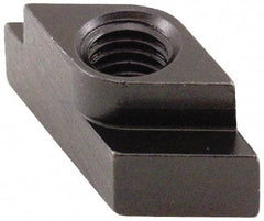 Jergens - 3/8-16 Tapped Through Quarter Turn T Slot Nut - 0.495" Slot Width, 1/2 x 9/32" Base Width x Height, 7/8 x 1/2" OAL x Height - Apex Tool & Supply