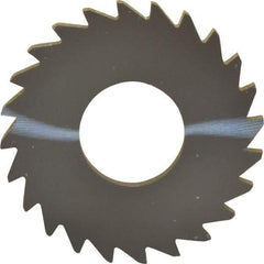 Made in USA - 1-1/4" Diam x 1/8" Blade Thickness x 1/2" Arbor Hole Diam, 24 Tooth Slitting and Slotting Saw - Arbor Connection, Right Hand, Uncoated, Solid Carbide, Concave Ground - Apex Tool & Supply
