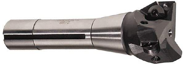 Value Collection - 1-1/2" Cut Diam, 0.656" Max Depth of Cut, 1" Shank Diam, 3-11/16" OAL, Indexable Square Shoulder End Mill - TPC 32..., TPG 32., TPU 32. Inserts, Weldon Shank - Apex Tool & Supply