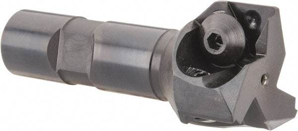 Value Collection - 1-1/2" Cut Diam, 0.656" Max Depth of Cut, 3/4" Shank Diam, 3-1/4" OAL, Indexable Square Shoulder End Mill - TPC 32..., TPG 32., TPU 32. Inserts, Weldon Shank - Apex Tool & Supply