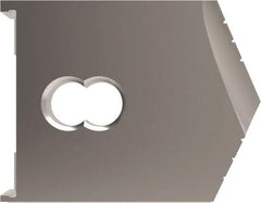 Allied Machine and Engineering - 2-17/32" Diam x 3/8" Thick, Seat Code D (Oversize), 130° Included Angle Spade Drill Insert - Uncoated Powdered Metal, Powdered Metal, Series D (Oversize) - Apex Tool & Supply