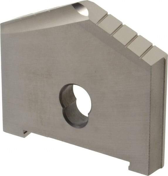 Allied Machine and Engineering - 3" Diam x 7/16" Thick, Seat Code E, 130° Included Angle Spade Drill Insert - Uncoated Powdered Metal, Powdered Metal, Series E - Apex Tool & Supply