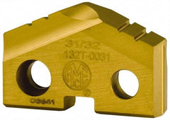 Allied Machine and Engineering - 13/16" Diam x 5/32" Thick, Seat Code 1, Flat Bottom Spade Drill Insert - TiN Coated, Cobalt, Grade Super Cobalt, Series T-A - Apex Tool & Supply