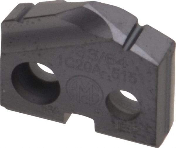 Allied Machine and Engineering - 33/64" Diam x 1/8" Thick, Seat Code 0, 132° Included Angle Spade Drill Insert - TiAlN Coated, Carbide, Grade K20, Series T-A - Apex Tool & Supply