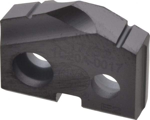 Allied Machine and Engineering - 17/32" Diam x 1/8" Thick, Seat Code 0, 132° Included Angle Spade Drill Insert - TiAlN Coated, Carbide, Grade K20, Series T-A - Apex Tool & Supply