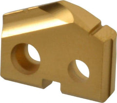 Allied Machine and Engineering - 35/64" Diam x 1/8" Thick, Seat Code 0, 132° Included Angle Spade Drill Insert - TiN Coated, Carbide, Grade K20, Series T-A - Apex Tool & Supply