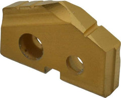 Allied Machine and Engineering - 43/64" Diam x 1/8" Thick, Seat Code 0, 132° Included Angle Spade Drill Insert - TiN Coated, Carbide, Grade K20, Series T-A - Apex Tool & Supply