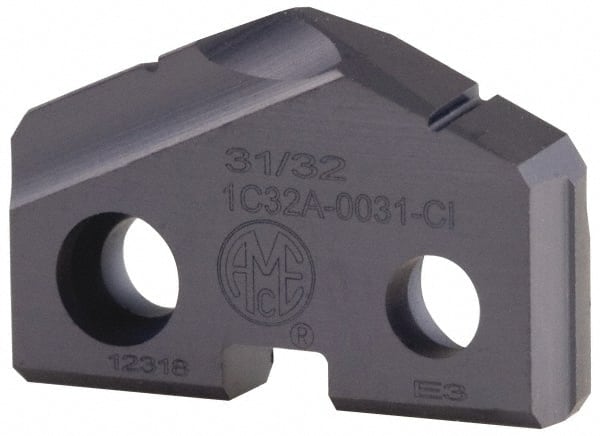 Allied Machine and Engineering - 13mm Diam 132° Seat Size 0 Spade Drill Insert - Apex Tool & Supply