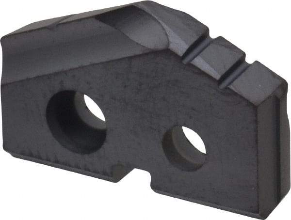 Allied Machine and Engineering - 43/64" Diam x 1/8" Thick, Seat Code 0, 132° Included Angle Spade Drill Insert - TiAlN Coated, Carbide, Grade P40, Series T-A - Apex Tool & Supply