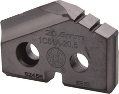 Allied Machine and Engineering - 20.5mm Diam x 5/32" Thick, Seat Code 1, 132° Included Angle Spade Drill Insert - TiAlN Coated, Carbide, Grade P40, Series T-A - Apex Tool & Supply