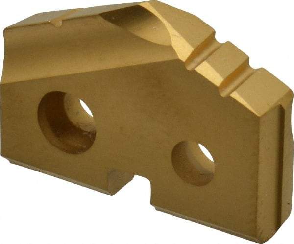 Allied Machine and Engineering - 51/64" Diam x 5/32" Thick, Seat Code 1, 132° Included Angle Spade Drill Insert - TiN Coated, Carbide, Grade P40, Series T-A - Apex Tool & Supply