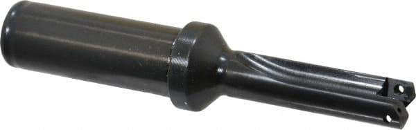 Allied Machine and Engineering - Series 0, 33/64 to 11/16" Diam, 3/4" Diam Straight Shank with Flange, Straight Flute Spade Drill - 1-3/8" Max Depth, 2-39/64" Body Length, 4-17/32" OAL, Short Length, Through Coolant - Apex Tool & Supply