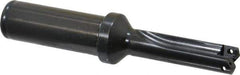 Allied Machine and Engineering - Series 0, 33/64 to 11/16" Diam, 3/4" Diam Straight Shank with Flange, Straight Flute Spade Drill - 1-3/8" Max Depth, 2-39/64" Body Length, 4-17/32" OAL, Short Length, Through Coolant - Apex Tool & Supply