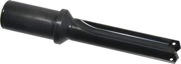Allied Machine and Engineering - Series 2, 31/32 to 1-3/8" Diam, 1-1/4" Diam Straight Shank with Flange, Straight Flute Spade Drill - 3-3/8" Max Depth, 5-13/64" Body Length, 7-11/32" OAL, Short Length, Through Coolant - Apex Tool & Supply