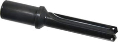 Allied Machine and Engineering - Series 2, 31/32 to 1-3/8" Diam, 1-1/4" Diam Straight Shank with Flange, Straight Flute Spade Drill - 3-3/8" Max Depth, 5-13/64" Body Length, 7-11/32" OAL, Short Length, Through Coolant - Apex Tool & Supply