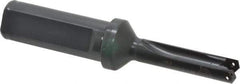 Allied Machine and Engineering - Series Z, 7/16 to 1/2" Diam, 3/4" Diam Straight Shank with Flange, Straight Flute Spade Drill - 1-1/4" Max Depth, 2-1/2" Body Length, 4-7/16" OAL, Short Length, Through Coolant - Apex Tool & Supply