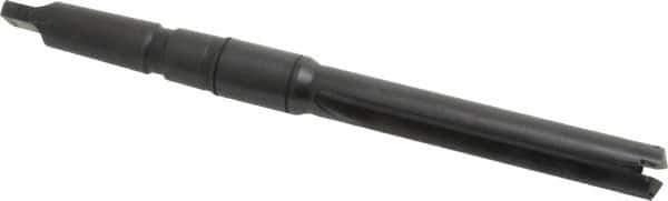 Allied Machine and Engineering - Series 1.5, 55/64 to 15/16" Diam, 3MT Taper Shank, Straight Flute Spade Drill - 4-3/4" Max Depth, 7-39/64" Body Length, 11-5/32" OAL, Intermediate Length, Through Coolant - Apex Tool & Supply