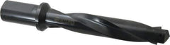 Allied Machine and Engineering - Series 3, 1-13/32 to 1-7/8" Diam, 1-1/2" Diam Straight Shank with Flange, Helical Flute Spade Drill - 6-1/2" Max Depth, 8-3/4" Body Length, 11-1/4" OAL, Intermediate Length, Through Coolant - Apex Tool & Supply