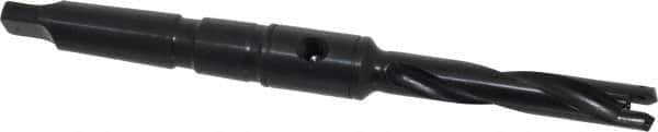 Allied Machine and Engineering - Series 0, 33/64 to 11/16" Diam, 2MT Taper Shank, Helical Flute Spade Drill - 2-1/2" Max Depth, 4-49/64" Body Length, 7-19/32" OAL, Standard Length, Through Coolant - Apex Tool & Supply