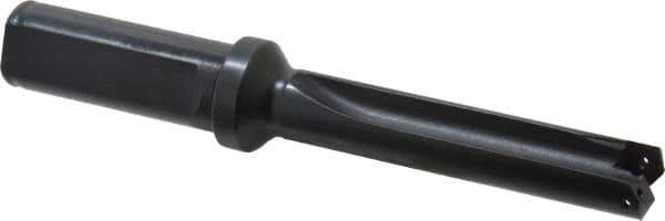 Allied Machine and Engineering - Series 0.5, 39/64 to 11/16" Diam, 3/4" Diam Straight Shank with Flange, Straight Flute Spade Drill - 2-1/2" Max Depth, 3-47/64" Body Length, 5-21/32" OAL, Standard Length, Through Coolant - Apex Tool & Supply