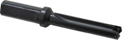 Allied Machine and Engineering - Series 0.5, 39/64 to 11/16" Diam, 3/4" Diam Straight Shank with Flange, Straight Flute Spade Drill - 2-1/2" Max Depth, 3-47/64" Body Length, 5-21/32" OAL, Standard Length, Through Coolant - Apex Tool & Supply