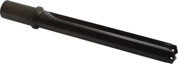 Allied Machine and Engineering - Series 2.5, 1-3/16 to 1-3/8" Diam, 1-1/4" Diam Straight Shank with Flange, Straight Flute Spade Drill - 7-3/8" Max Depth, 9-13/64" Body Length, 11-11/32" OAL, Standard Length, Through Coolant - Apex Tool & Supply