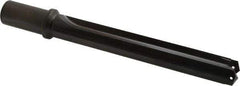 Allied Machine and Engineering - Series 2.5, 1-3/16 to 1-3/8" Diam, 1-1/4" Diam Straight Shank with Flange, Straight Flute Spade Drill - 7-3/8" Max Depth, 9-13/64" Body Length, 11-11/32" OAL, Standard Length, Through Coolant - Apex Tool & Supply