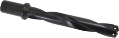 Allied Machine and Engineering - Series 3, 1-13/32 to 1-7/8" Diam, 1-1/2" Diam Straight Shank with Flange, Helical Flute Spade Drill - 8-1/4" Max Depth, 10-1/2" Body Length, 13" OAL, Standard Length, Through Coolant - Apex Tool & Supply
