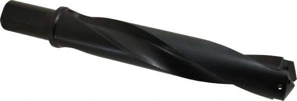 Allied Machine and Engineering - Series 4, 1-29/32 to 2-9/16" Diam, 1-1/2" Diam Straight Shank with Flange, Helical Flute Spade Drill - 9-1/8" Max Depth, 11-1/4" Body Length, 13-3/4" OAL, Standard Length, Through Coolant - Apex Tool & Supply
