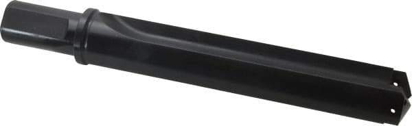 Allied Machine and Engineering - Series 4, 1-29/32 to 2-9/16" Diam, 1-1/2" Diam Straight Shank with Flange, Straight Flute Spade Drill - 9-1/8" Max Depth, 11-1/4" Body Length, 13-3/4" OAL, Standard Length, Through Coolant - Apex Tool & Supply