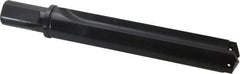 Allied Machine and Engineering - Series 4, 1-29/32 to 2-9/16" Diam, 1-1/2" Diam Straight Shank with Flange, Straight Flute Spade Drill - 9-1/8" Max Depth, 11-1/4" Body Length, 13-3/4" OAL, Standard Length, Through Coolant - Apex Tool & Supply