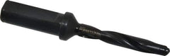 Allied Machine and Engineering - Series Z, 7/16 to 1/2" Diam, 3/4" Diam Straight Shank with Flange, Helical Flute Spade Drill - 2-3/8" Max Depth, 3-5/8" Body Length, 5-9/16" OAL, Standard Length, Through Coolant - Apex Tool & Supply