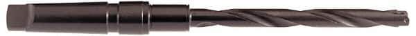 Allied Machine and Engineering - Series 0, 13 to 17.5mm Diam, 2MT Taper Shank, Helical Flute Spade Drill - 114.3mm Max Depth, 171.8mm Body Length, 243.7mm OAL, Extended Length, Through Coolant - Apex Tool & Supply