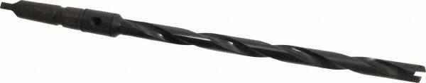Allied Machine and Engineering - Series 1, 45/64 to 15/16" Diam, 3MT Taper Shank, Helical Flute Spade Drill - 10-3/4" Max Depth, 13-39/64" Body Length, 17-5/32" OAL, Extended Length, Through Coolant - Apex Tool & Supply