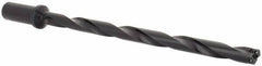Allied Machine and Engineering - Series 1, 45/64 to 15/16" Diam, 1" Diam Straight Shank with Flange, Helical Flute Spade Drill - 10-5/8" Max Depth, 12-15/64" Body Length, 14-3/8" OAL, Extended Length, Through Coolant - Apex Tool & Supply