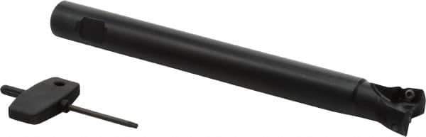 Seco - 93° Lead Angle, 1" Min Cut Diam, 0.28" Max Depth of Cut, Indexable Chamfer and Angle End Mill - 2 Inserts, XO.. 1204.. Insert Style, 7.87" Overall Length, Through Coolant, Straight Shank - Apex Tool & Supply