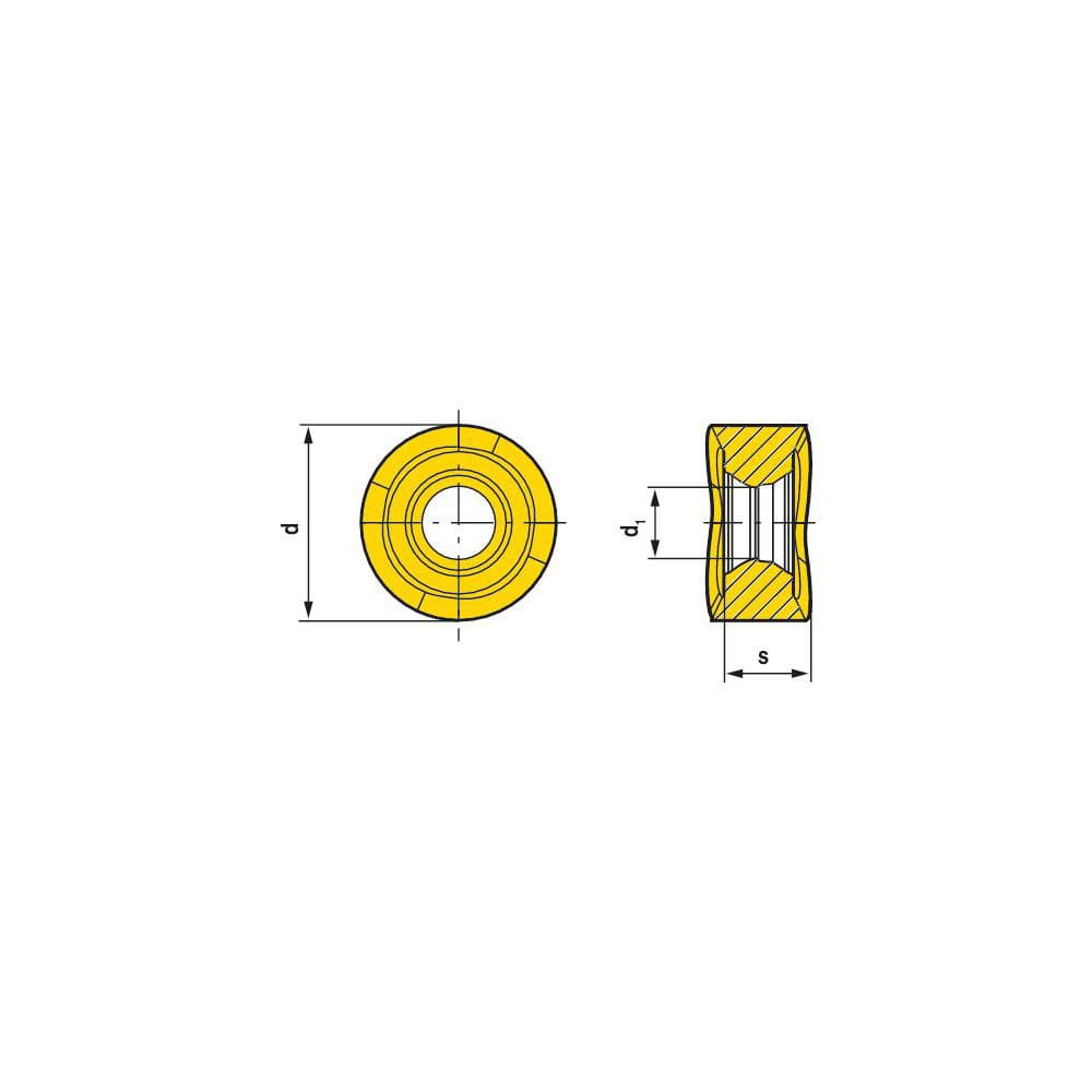Milling Insert:  RNHU 1004M4ER-M50 CTPP235,  CTPP235,  Solid Carbide N/A Finish,